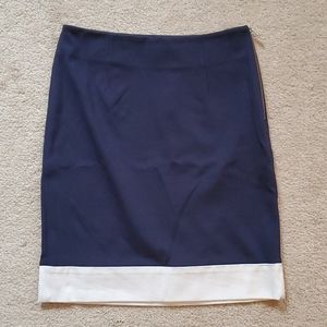 Banana Republic Navy and White Skirt